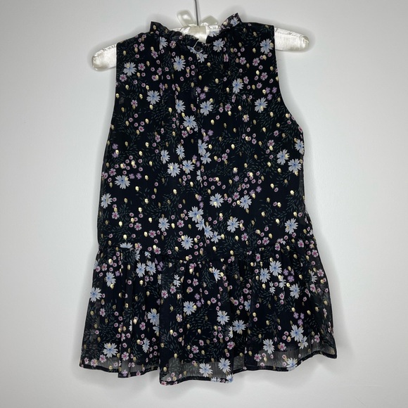 LOFT Glimmer Floral Peplum Blouse S - Picture 2 of 4